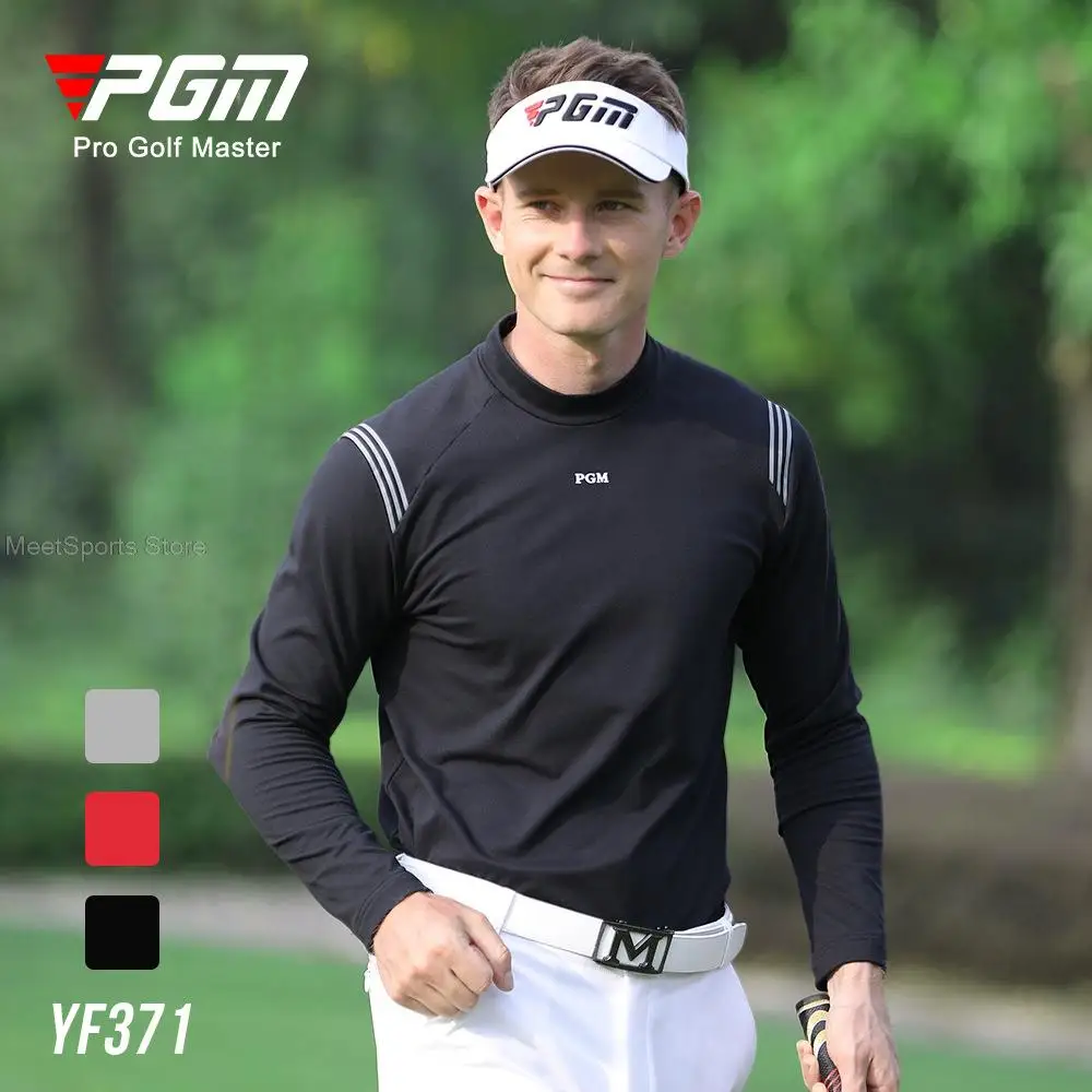 

Pgm Men Winter Bottom Shirt Autumn Golf Tennis Volleyball Clothing Warm Long Sleeve Polo T Shirts Male Casual Golf Pullovers