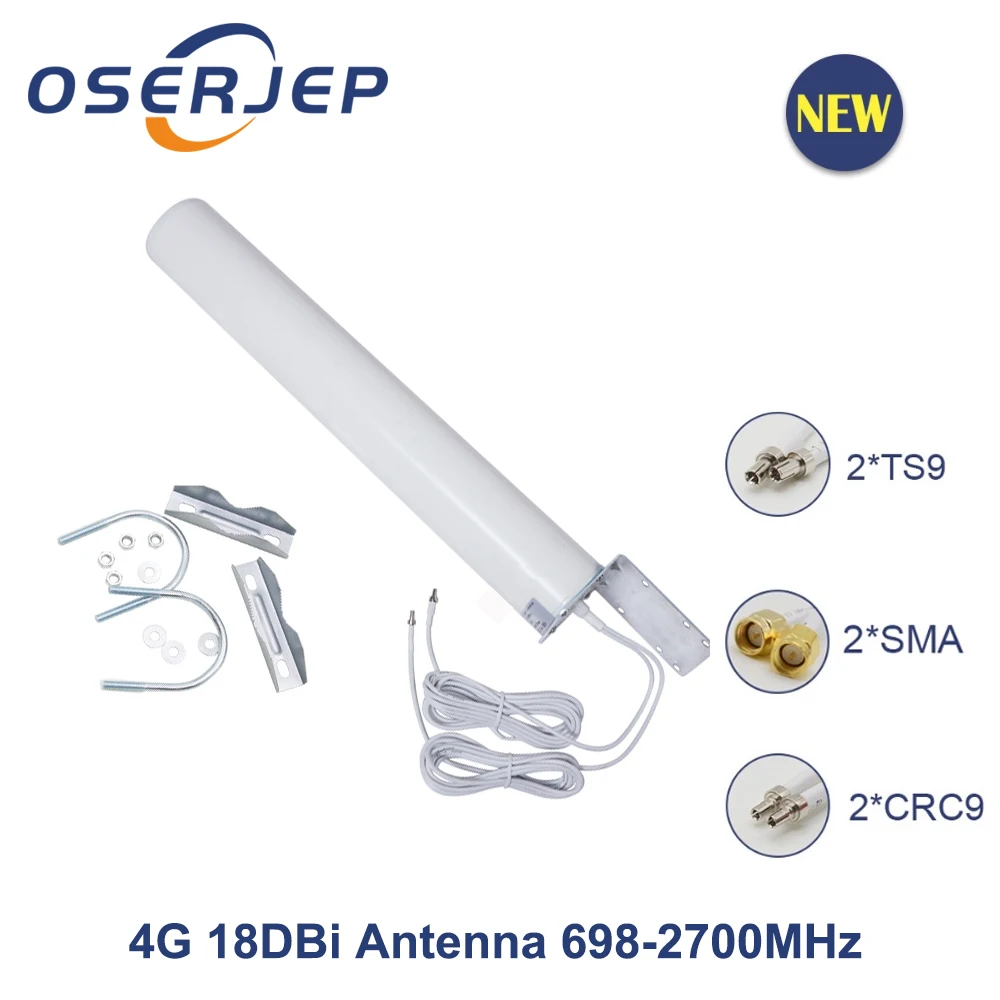Антенна 4G LTE 18 дБи Omni CRC9 TS9 SMA 2x2 Mimo Lte | Мобильные телефоны и аксессуары