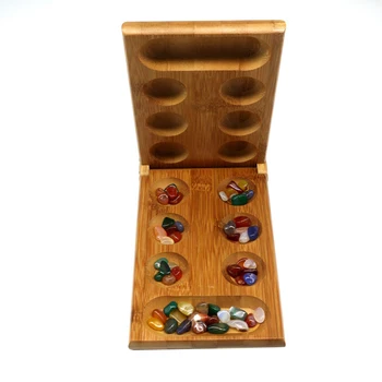 

Creative Kids Toys Mancala Board Strategy Game Children's Educational Toys Board Game Folding Bamboo Board Children Gifts