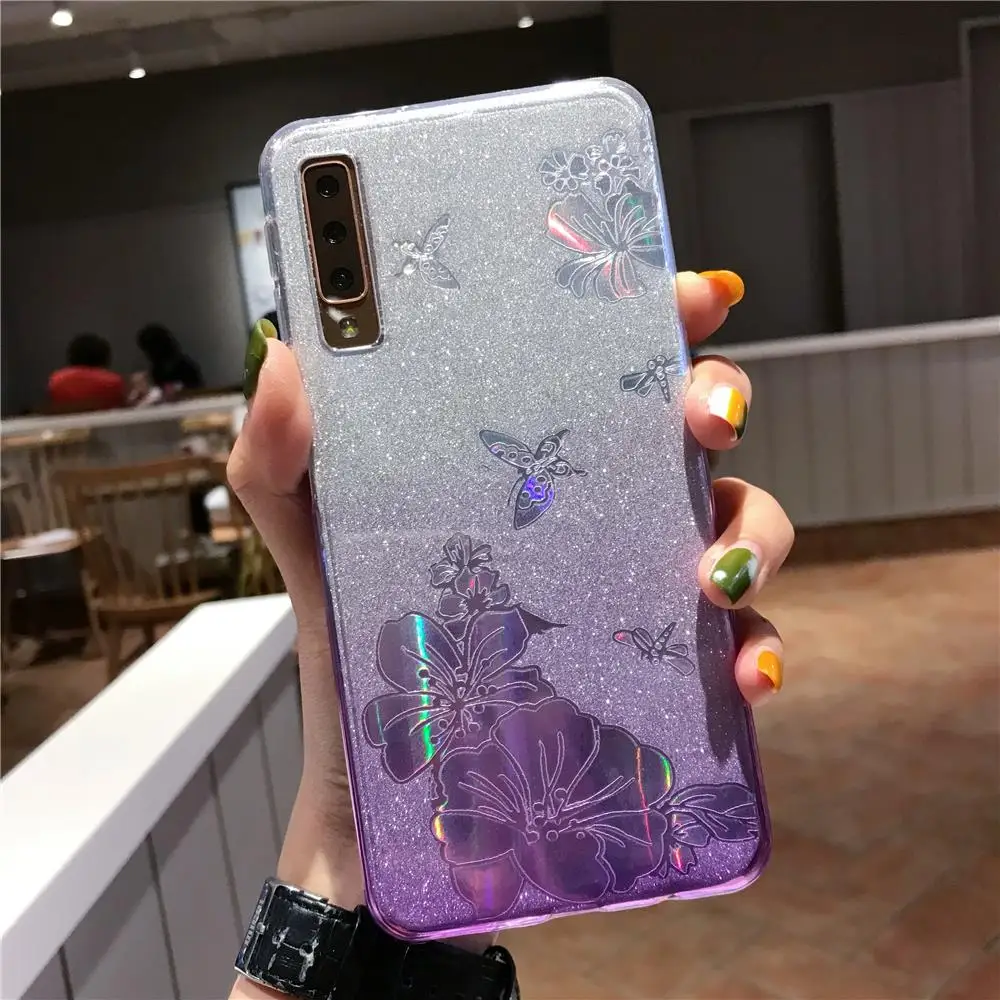 Блестящий чехол ТПУ для Samsung Galaxy A10 A20 A30 A40 A50 A70 мягкий A20E A10E |