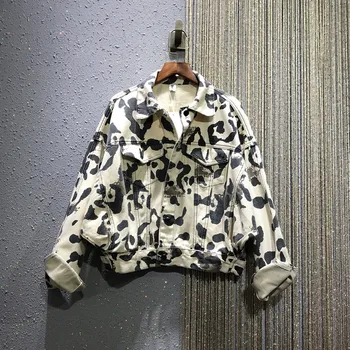 

Loose Jacket Women 2020 Spring New Cool Leopord Pattern Casual Short Coat Women's BF Style Loose-Fit Jacket Fashion Jackets Tips