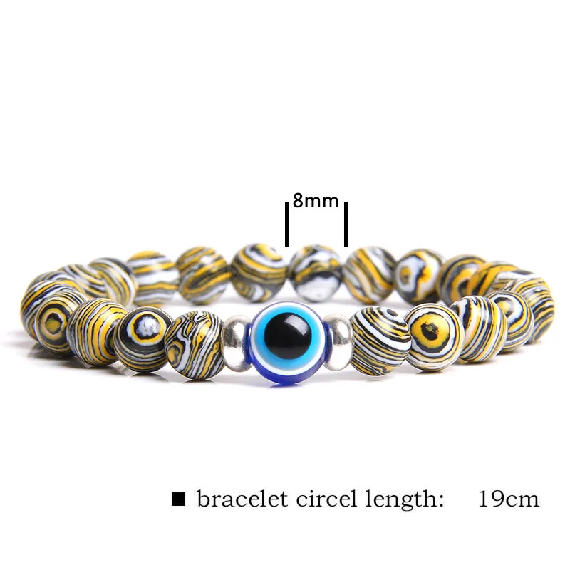 Браслет evil eye браслеты из натурального камня мужские бусы Лава браслеты с тигровым глазом для мужчин и женщин ювелирные изделия для рук Pulseras Homme
