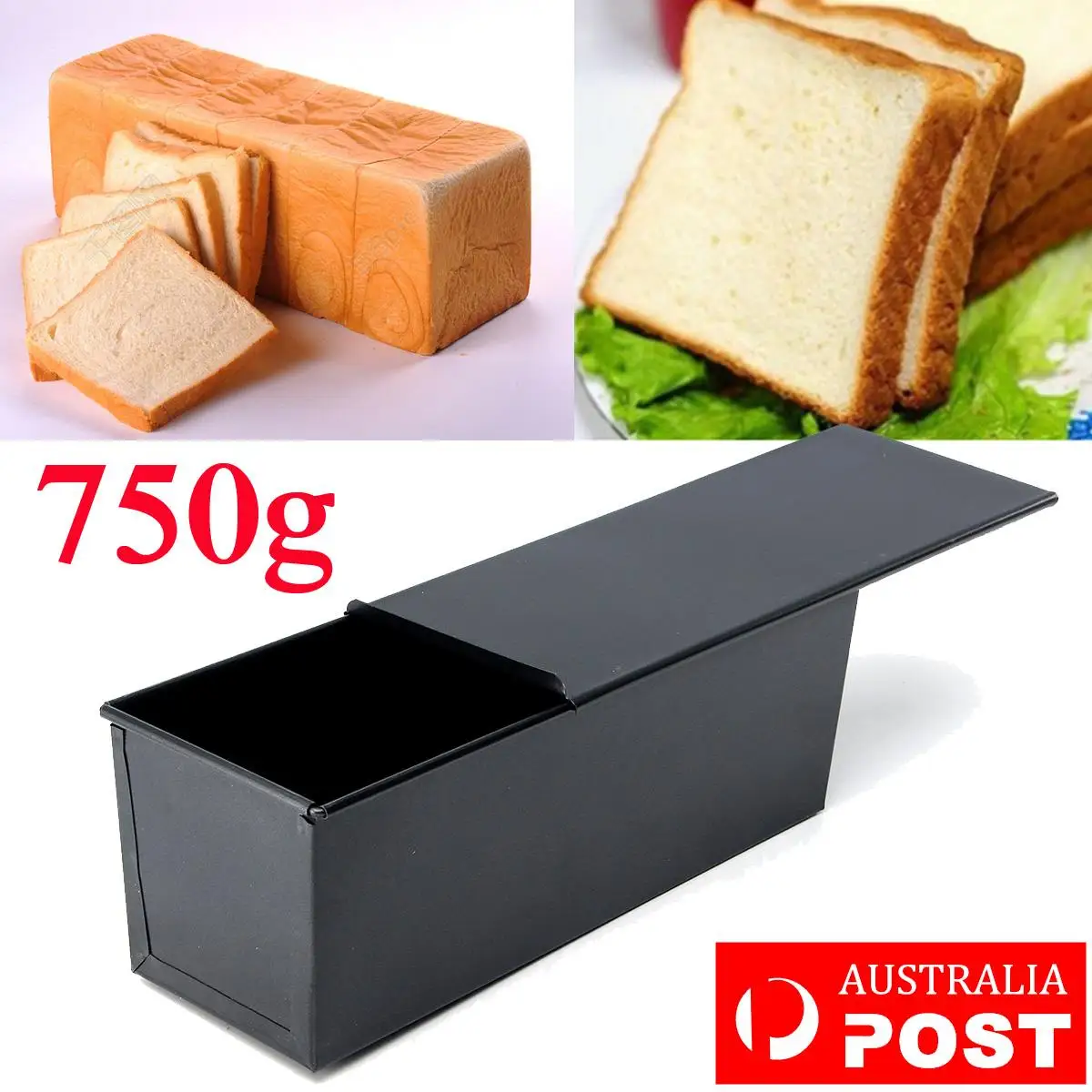750 г антипригарная прямоугольная коробка для выпечки хлеба и тортов, жестяная кухонная посуда для выпечки, форма для духовки 30,5 см* 10 см* 11 см