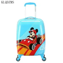 KLQDZMS, 20 дюймов, высокое качество, дорожный костюм, чехол, АБС-пластик, чемодан на колёсиках, Спиннер, детский, с рисунком, чехол на колесиках