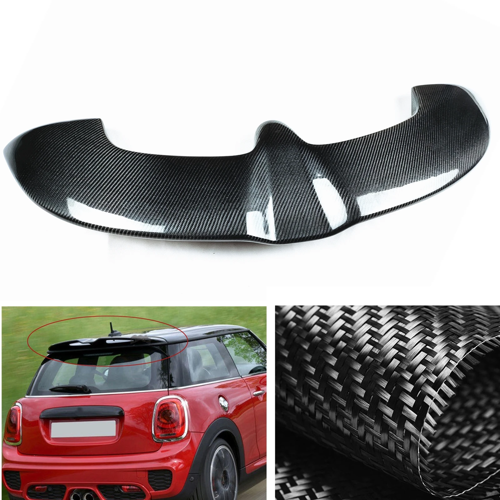 Rear-Spoiler-Roof-Wing-For-Mini-Cooper-S-F56-2013-2014-2015-2016-2017 ...