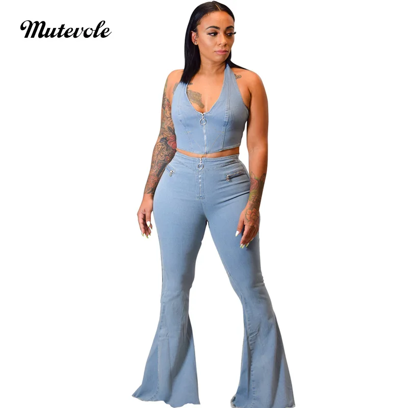 denim pants set