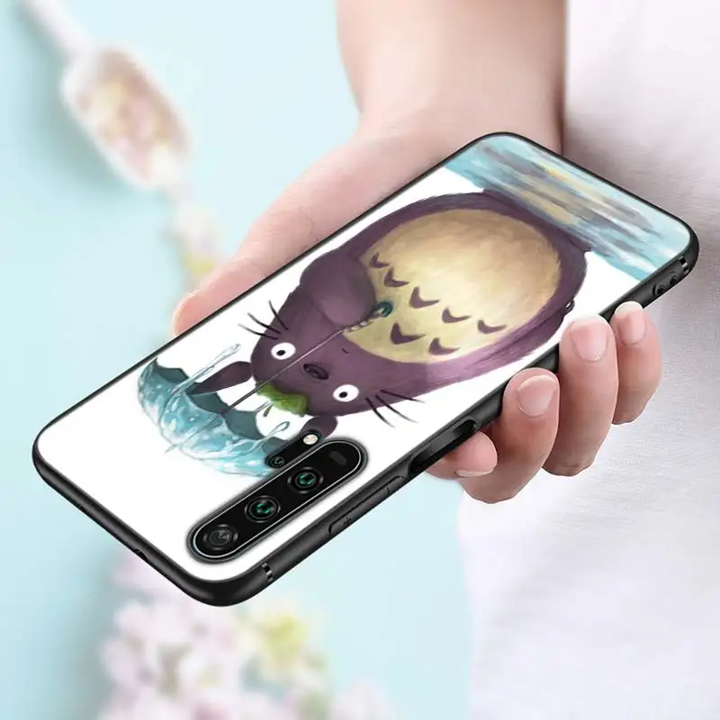 Черный силиконовый чехол аниме Тоторо, гибли для huawei Honor 10i 9X8X20 10 9 Lite 8 8A 7A 7C Pro Lite чехол для телефона