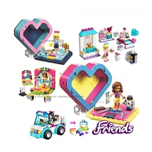 Новинка, серия для девочек, друзья, Миа, кот, игровой домик для домашних животных, строительные блоки, кирпичи, игрушки, животные, Эмма, любовь, Коробка С Сокровищами, игрушки принцессы