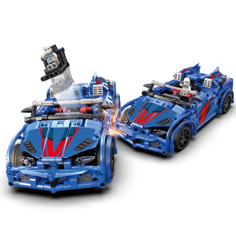 

New Crash Racing Car building block car burst collision car sports car C51052 model DIY RC building blocks toys Christmas gifts