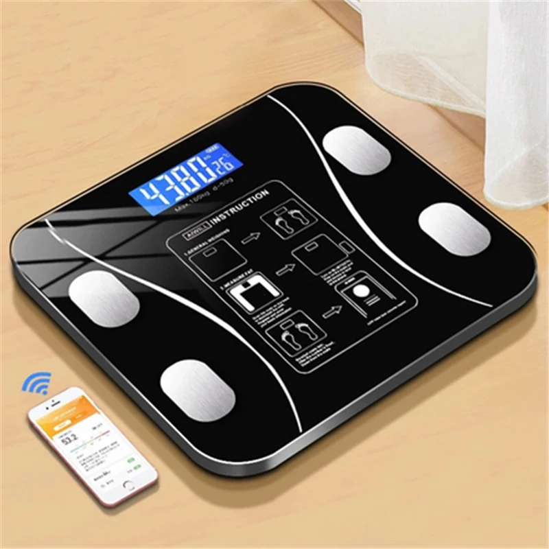Bathroom Scale Body Fat Floor Scale Smart Wireless Digital Weight Body Composition Analyzer With