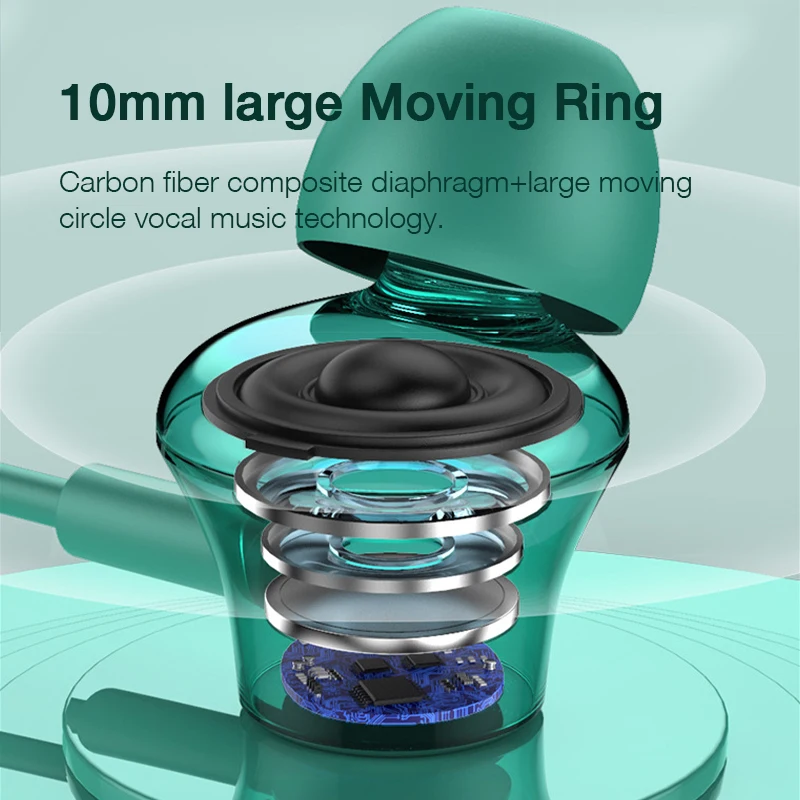 EARDECO i35 200 Hour Playback Bluetooth Headphone Bass Wireless Headphones Neckband Earphone with Mic Sport Music Headset Stereo - Image 4