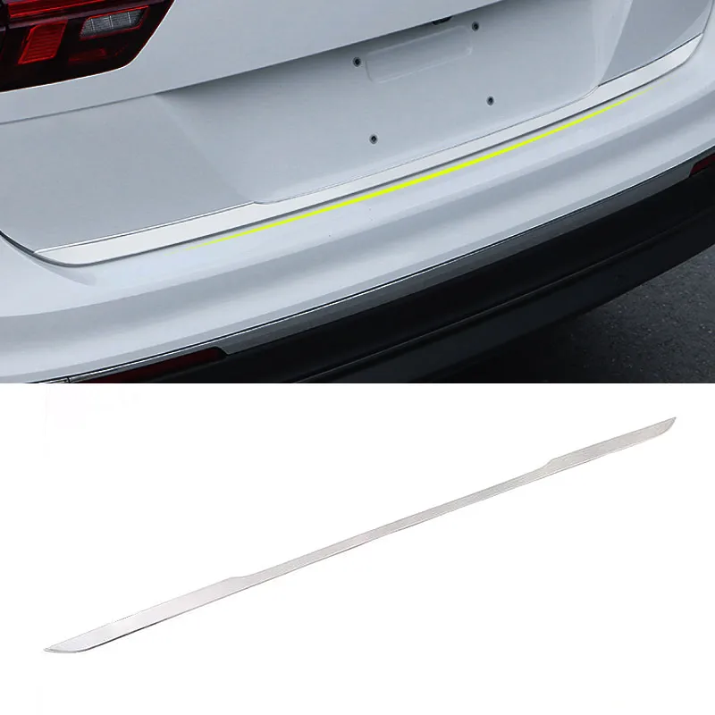 Hivotd For VW Volkswagen Tiguan stainless steel Rear Trunk Door Handle Cover Tail Gate Trim Bezel Molding Styling