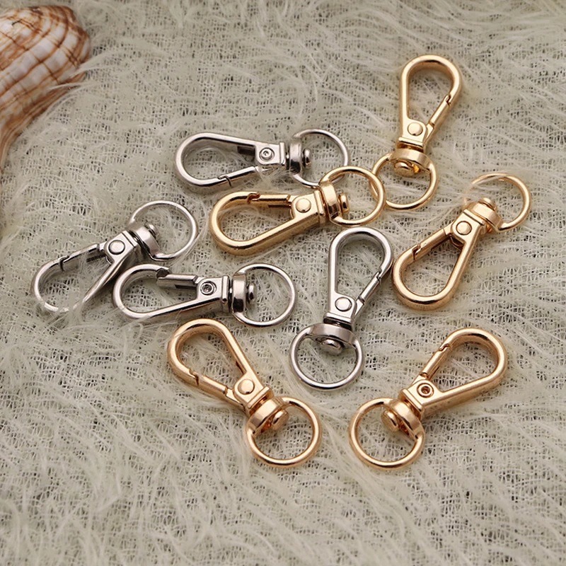 Lot 20 Pinces Mousqueton Pivotantes - 33x12 Mm - Alliage De Zinc Argent - Sac, Porte-clés