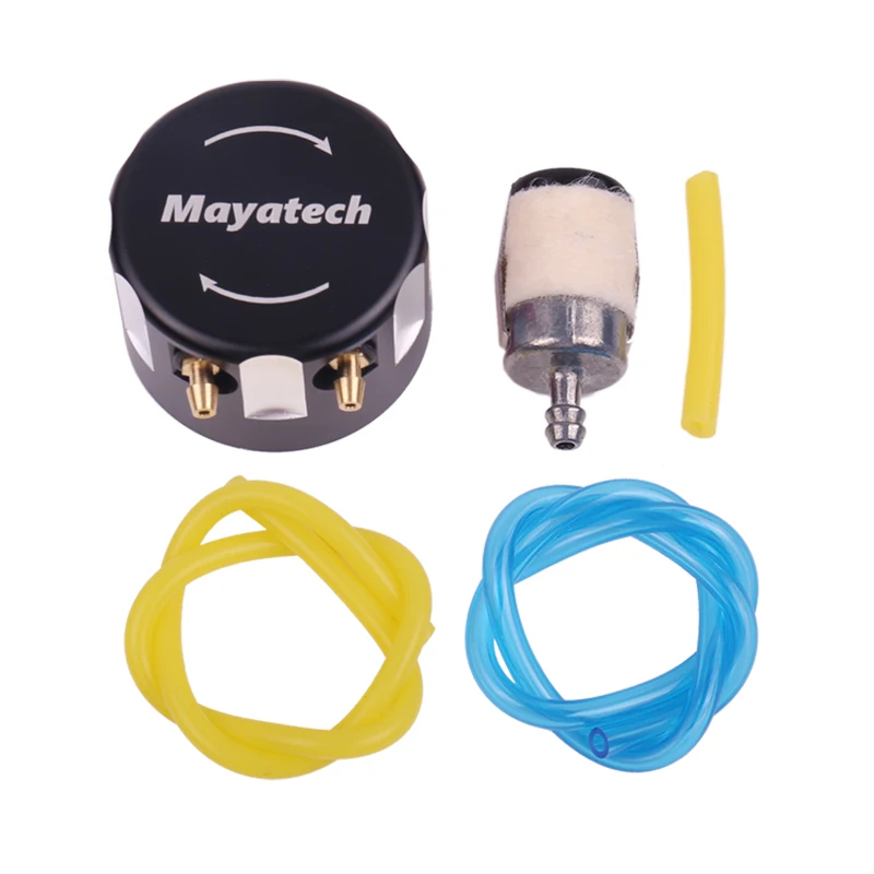 Mayatech CNC Aluminum Alloy Oilcan Cover Gasoline Tank Box Lid Oil Drum Cap Shell Top Adapter Filter for RC Aircraft Fixed Wing 6
