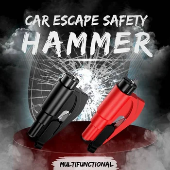 

Car Safety Hammer Auto Emergency Glass Window Breaker Seat Belt Cutter Life-Saving Escape Car Emergency Tool