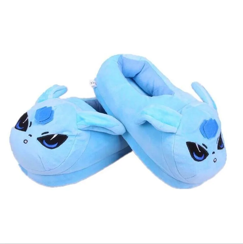 Pocket animals XY Pikachu Ball Glacia Eevee Umbreon Sylveon Vaporeon; плюшевые домашние тапочки для взрослых; Домашние зимние тапочки; 30 см