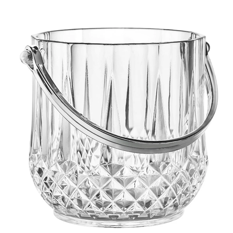 1.2L Arcylic Ice Bucket Wine Champagne Gorgeous Diamond Ice Bucket With Tong Bar Tools ice bucket