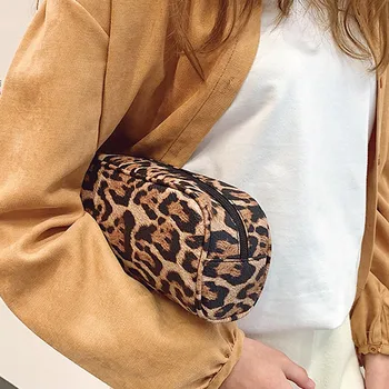 

Leopard Leather Zipper Pencil Case Big capacity Canvas School Pencil Bag Storage bag pen Pouch School Supplies Stationery#116