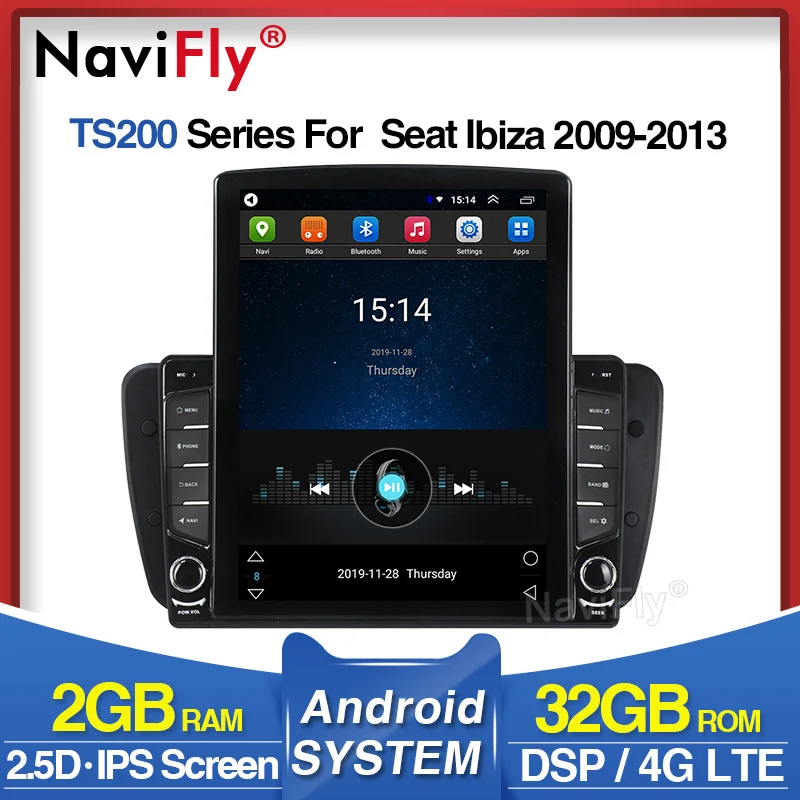 IPS DSP 9 7 &quotАвтомобильный dvd-плеер Android аудио GPS навигация для Seat Ibiza 6j 2009 2010 2012 2013
