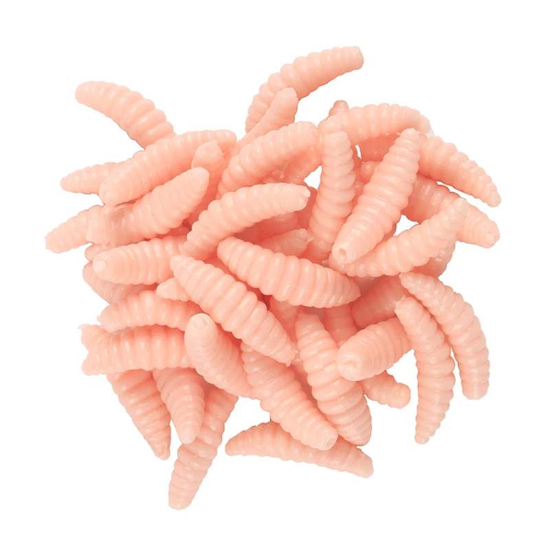 50PCS 2cm 0.3g Soft Fishing Lure Hooks Smell Worms Glow Shrimps Suspending Fish Lures Jigging lure Lifelike Fishy Smell Lures