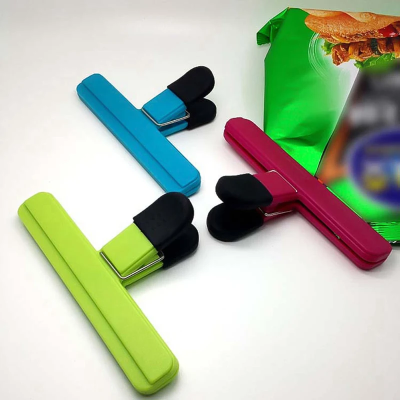 4Pcs/Set Plastic Bag Sealing Clip Universal Food Food Sealing Clip Creative Fresh Moisture-Proof Snack Clip Tea Bag Mouth Clip