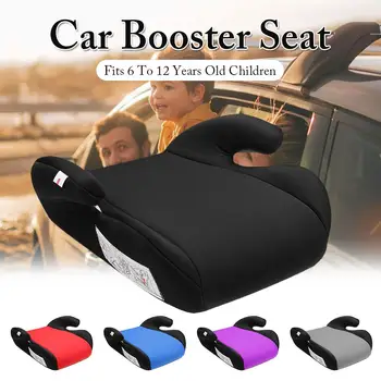 

Car Booster Seat Safe Sturdy Children Booster Seat Non-slip Shock Absorption Mat Fits 6 To 12 Years Old Children