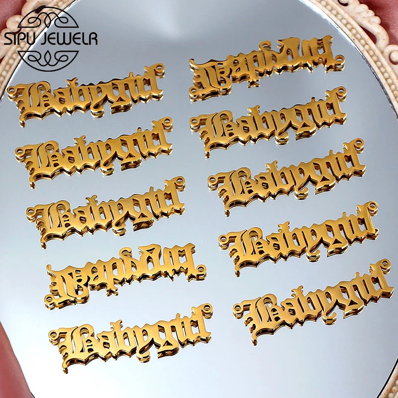 

10 шт из нержавеющей стали для малыша, с надписью Разъем Подвески 50*13 мм DIY браслет ожерелье с подвеской в виде аксессуары для украшения, украшения своими руками