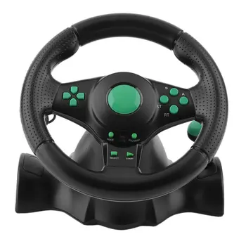 

New 180 Degree Rotation Gaming Vibration Racing Game Steering Wheel With Pedals For XBOX 360 PS2 PS3 PC USB Car Steering Wheel