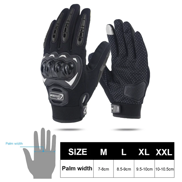 Breathable Powered Motorcycle Glove Summer Racing Riding Protective Gears Motorbike Bicycle Glove PVC Touch Screen 1 Pair 6