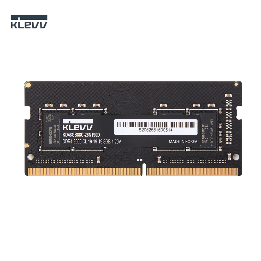 

KLEVV RAM DDR4 8GB 2666MHz SO-DIMM Laptop Memory with SK Hynix Chips Notebook Memory 260 Pin 1.2V Memoria DDR4 RAM Memory Module