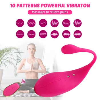 Wireless Remote Control Vibrating Egg Female Wearable Powerful G-Spot Vibrator Love Egg Jump Sex Toys Goods for Adults 18 Women 2
