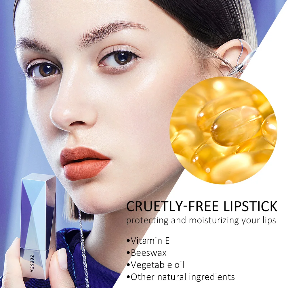 ZEESEA New 9 Colors Moisturizing Nourishing Lipstick Velvet Matt Fashion Batom Pigment Long Lasting Lip Makeup Cosmetic