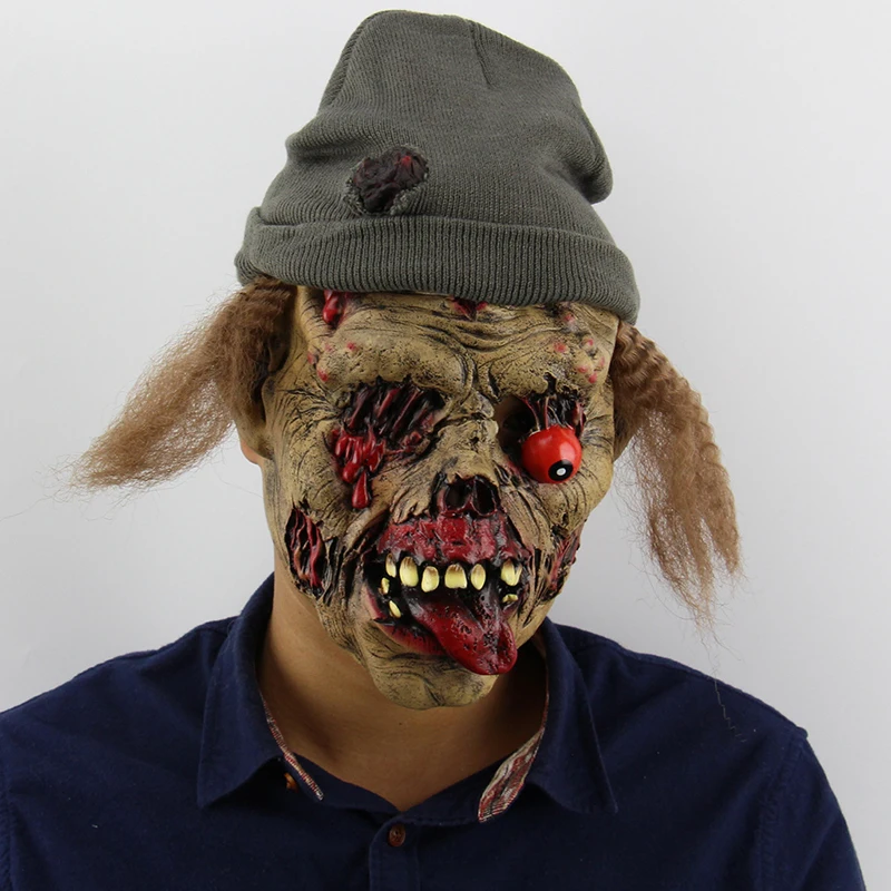 

YOMDID Halloween Horror Mask Zombie Masks Party Cosplay Bloody Disgusting Rot Face Red Eyes Scary Masquerade Terror Masker Latex