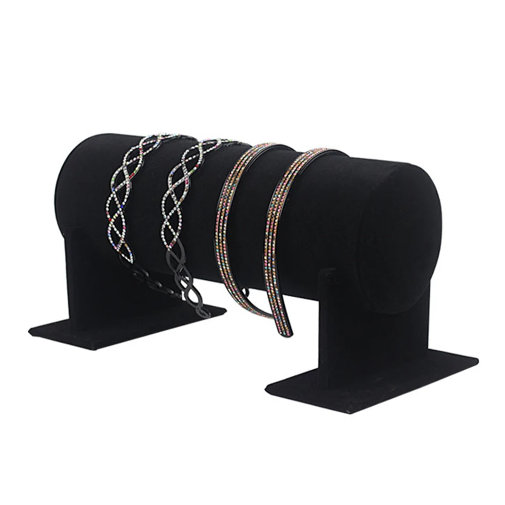 Portable Velvet Jewelry Display Stand Headband Holder Jewelry Headbands Headpieces Decorative Chain