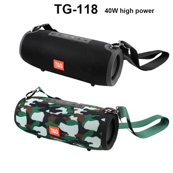 

TG118 Bluetooth Speaker 40W Wireless Portable Soundbar Subwoofer Stereo Music Surround Support FM Radio TF Card AUX Built-in Mic