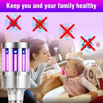 

UV Sterilizers Lamp E27 Corn Bulb UVC LED Bulb 220V Ultraviolet Germicidal LED Light 110V Disinfection Light Bactericidal Lamp