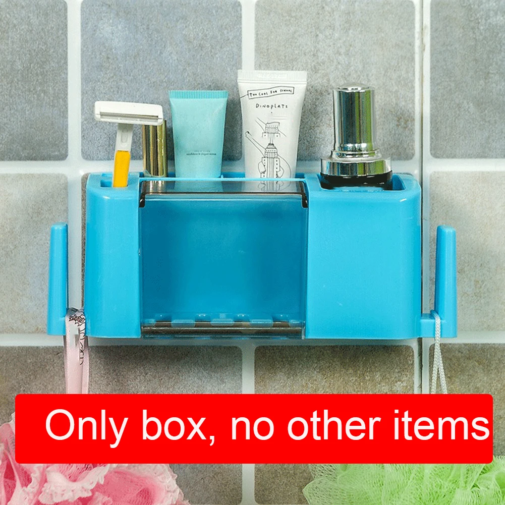 Space Saving Toothbrush Holder Tool Multifunctional Rack Bathroom Toilet Accessory Toothpaste Storage Home Drain Wall Shelves