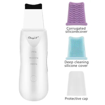 

Ultrasonic Vibration Blackhead Remover Scraper USB Rechargeable Skin Scrubber Dead Skin Peeling Shovel Skin Tighten Beauty Tool