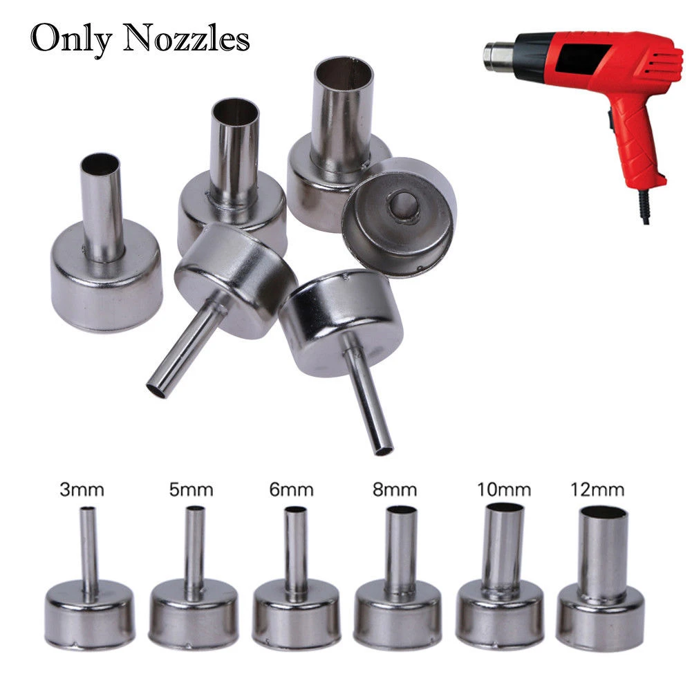 6Pcs/Set Universal Hot Air Station Round Nozzles Soldering Welding Tool For Hot Air Gun 85885A 858D 868 878 Heat Resistant 22mm flux paste