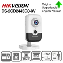 Hikvision Original DS-2CD2443G0-IW Wi-Fi Camera Video Surveillance 4MP IR 10M Fixed Cube Wireless IP Camera Two-way Audio H.265