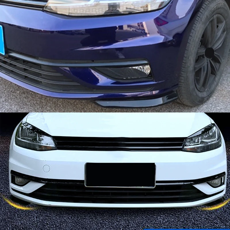For Golf 7.5 MK 7.5-Car Front Bumper Lip Shovel Side Surround Spoiler
