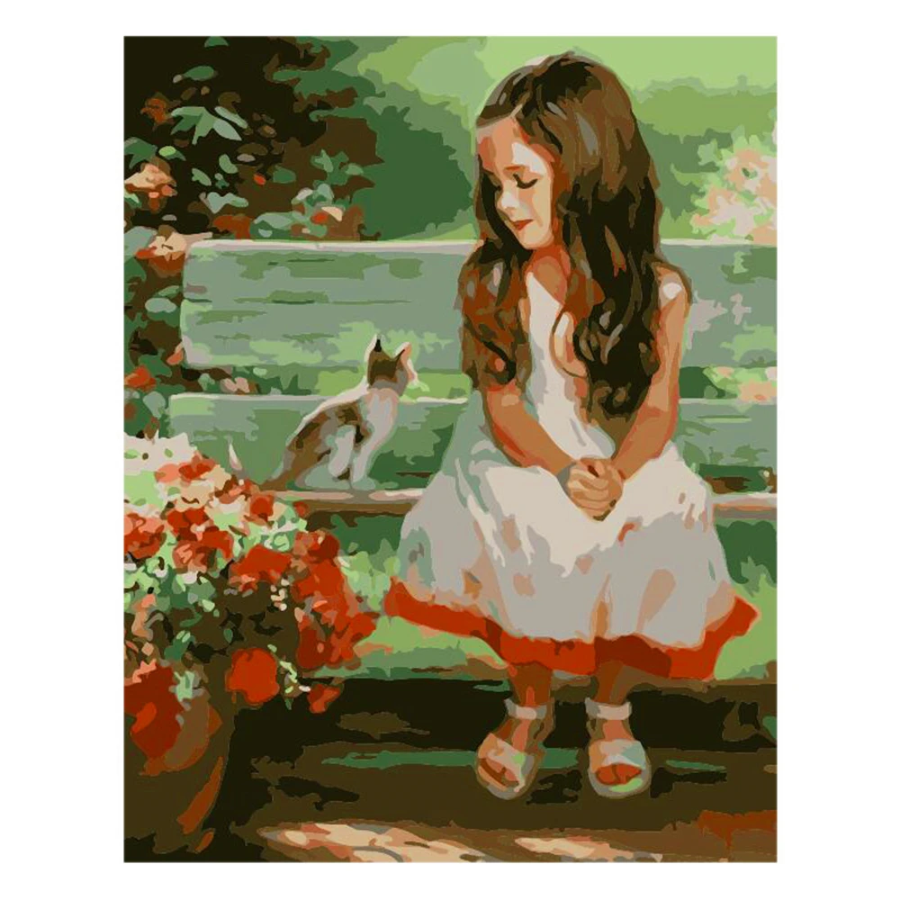 

CHIFEIYANG Paint by Numbers with inner frame Artistic DIY Set for Homekeeping's Loneliness-killer painting gift for kids