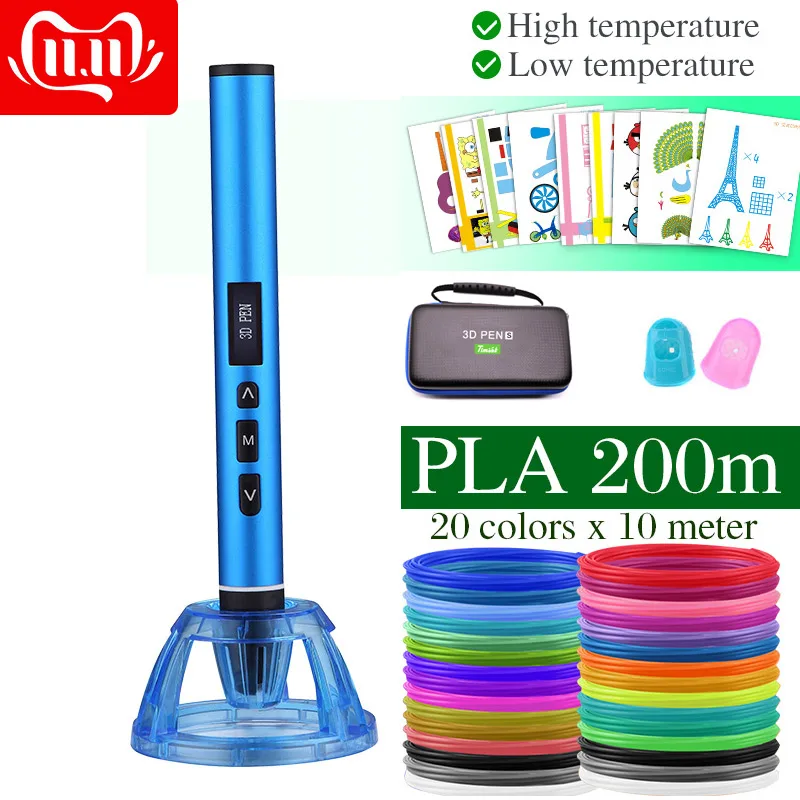 Online Hohen und niedrigen temperatur 3D stift, 3D druck stift, verwenden können PCL PLA filament. Metall fall mit tragetasche, geburtstag präsentieren