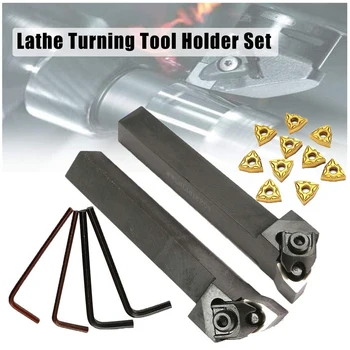 

WWLNR1616H/K08 WWLNL1616H/K08 CNC Milling Cutter Lathe Tool Holder 10pcs WNMG080404 Blades 4 Spanners Tool Engraving Machine