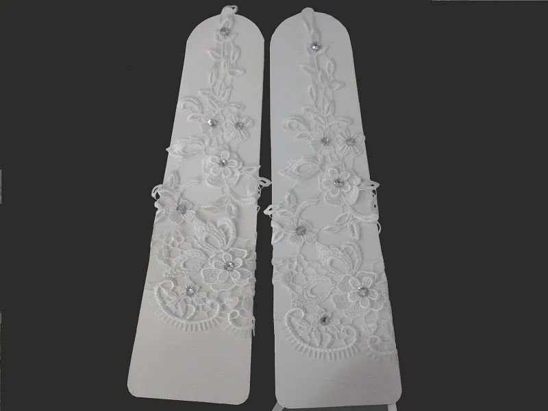 BacklakeGirls Acessorios De Noiva Fashionable Design Wedding Accessories Elbow Length Bridal Glove Fingerless Lace Wedding Glove