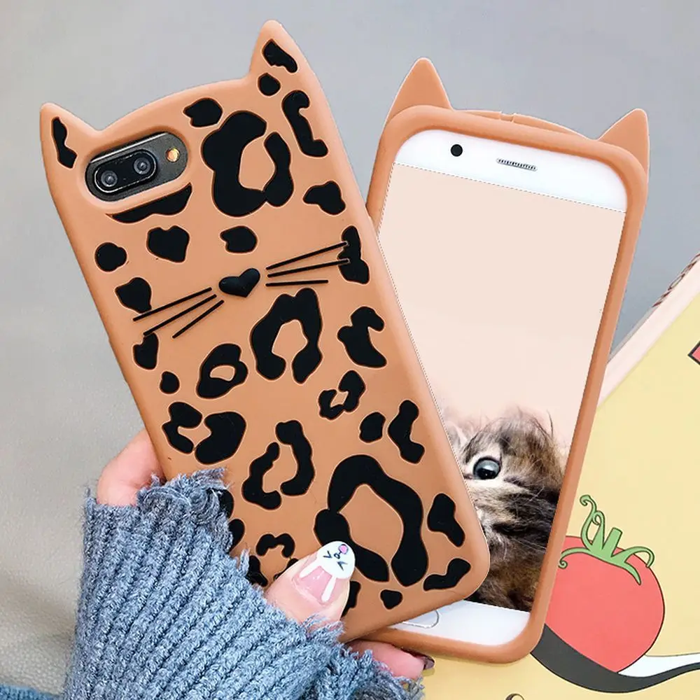 LAPOPNUT чехол с мультяшным котом для Iphone 11 Pro Xs Max Xr X 7 8 Plus 6 6s 5 5s SE 3D милое кошачье ухо