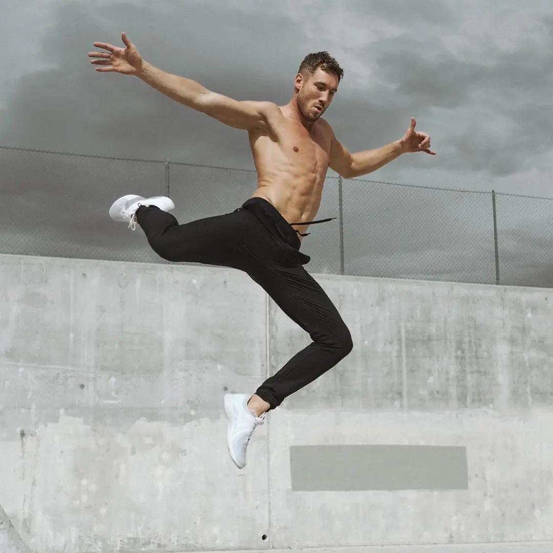 

Muscle Fitness Spring And Autumn Brothers Men Limit Sports Casual Running Martial Arts Exercise Elasticity Squat Trousers Sweatp