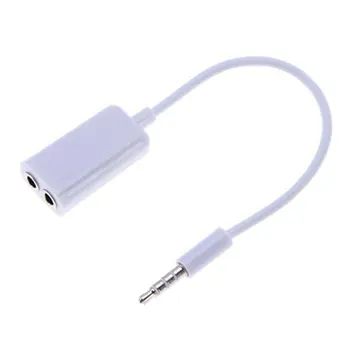 

3.5Mm Double Earphone Headphone Splitter Cable Cord Adapter Jack Plug Audio Cable Cellphone Accessories
