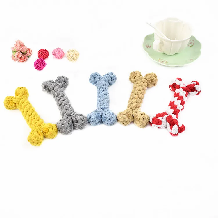 

BASSROAR Pets dogs pet supplies pet supplies Pet Dog Puppy Cotton Chew Knot Toy Durable Braided Bone Rope Funny