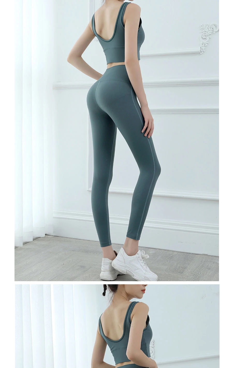 Women Sports Gym Yoga Pants Compression Tights Seamless Pants Stretchy High Waist Run Fitness Leggings Hip Push Up Training Tigh